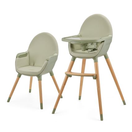 KINDERKRAFT - Silla de comedor para niños FINI2 haya/verde