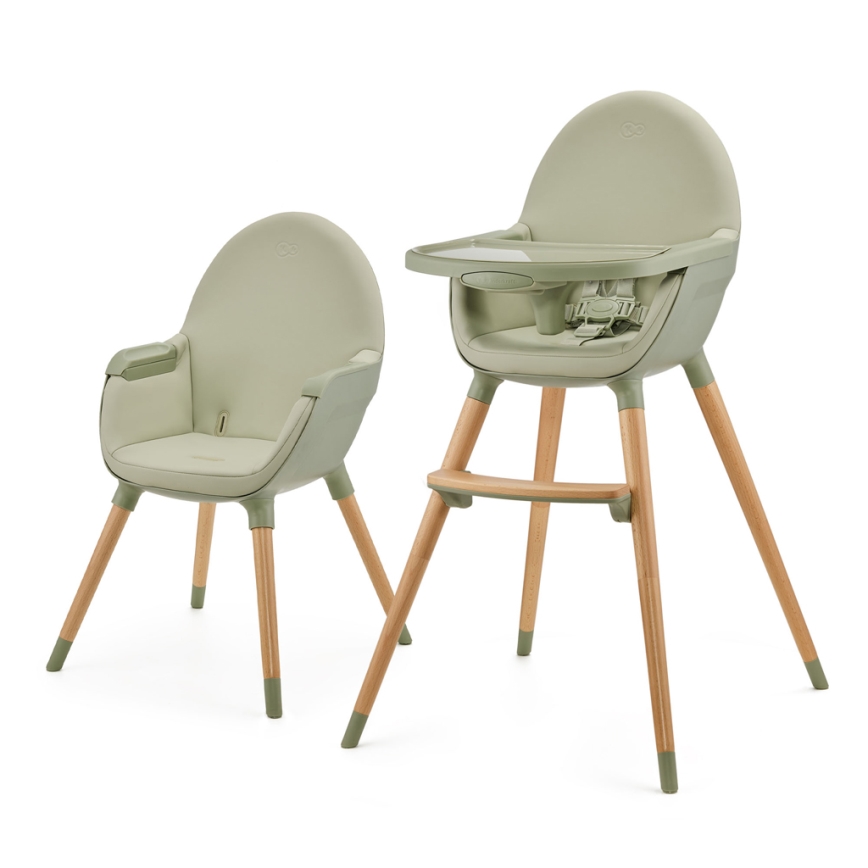KINDERKRAFT - Silla de comedor para niños FINI2 haya/verde