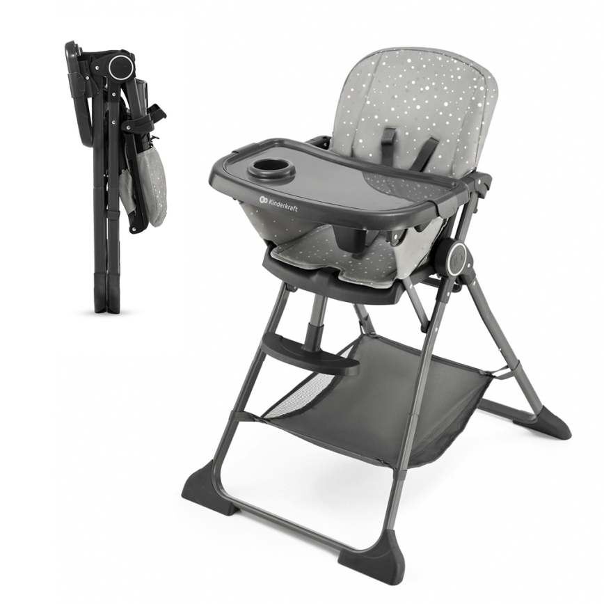 KINDERKRAFT - Silla de comedor para niños FOLDEE gris