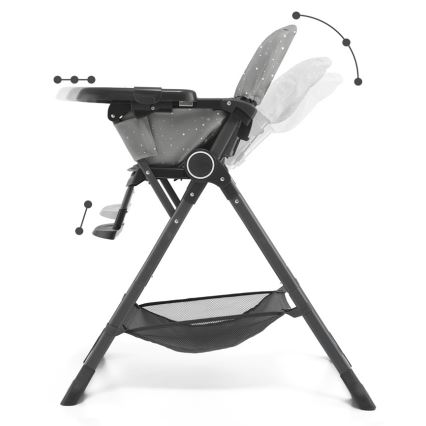 KINDERKRAFT - Silla de comedor para niños FOLDEE gris