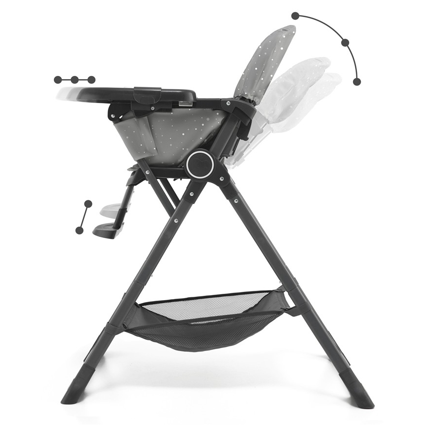 KINDERKRAFT - Silla de comedor para niños FOLDEE gris