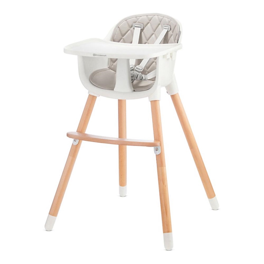 KINDERKRAFT - Silla de comedor para niños SIENNA haya/gris