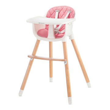 KINDERKRAFT - Silla de comedor para niños SIENNA haya/rosa