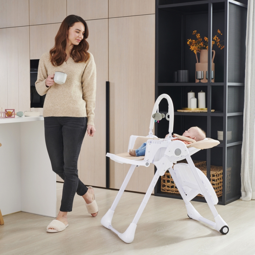 KINDERKRAFT - Silla de comedor para niños TUMMIE beige