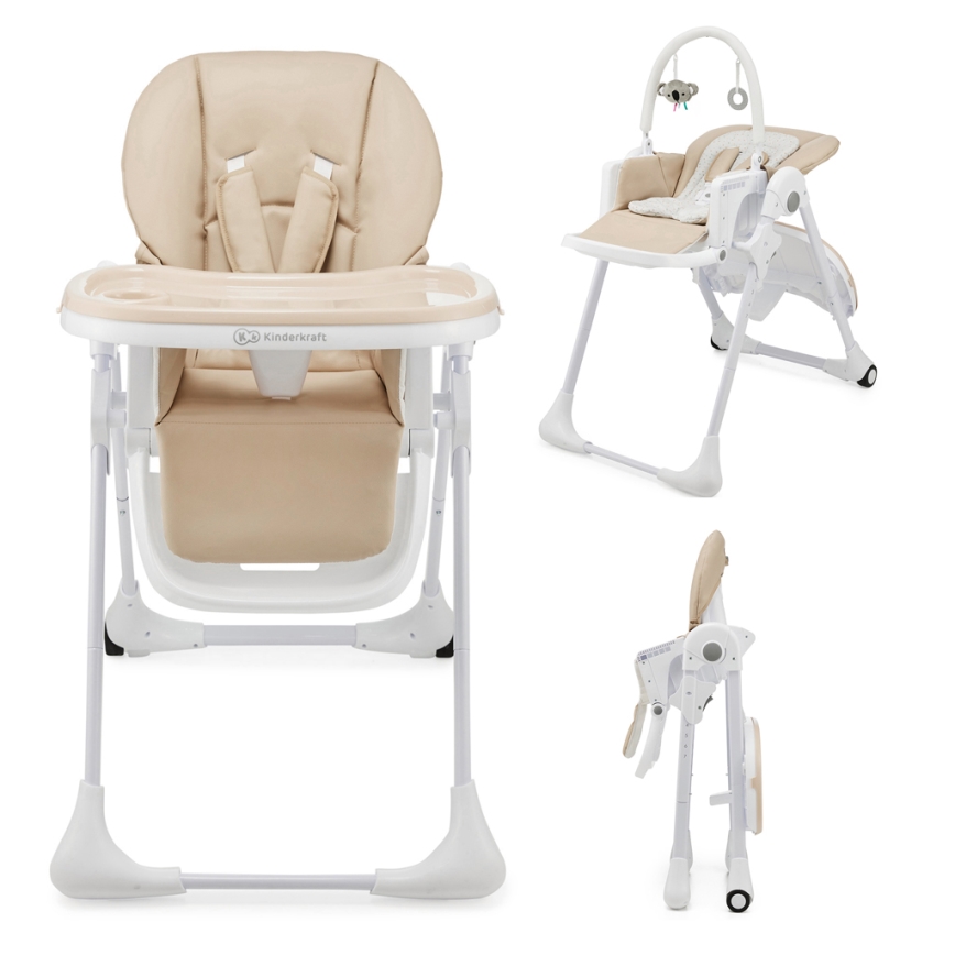 KINDERKRAFT - Silla de comedor para niños TUMMIE beige
