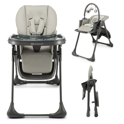 KINDERKRAFT - Silla de comedor para niños TUMMIE gris