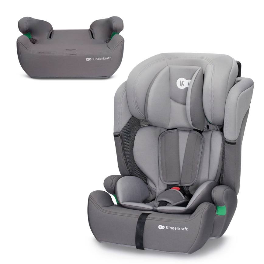 KINDERKRAFT - Silla para coche COMFORT UP i-Tamaño (76-150 cm) gris claro