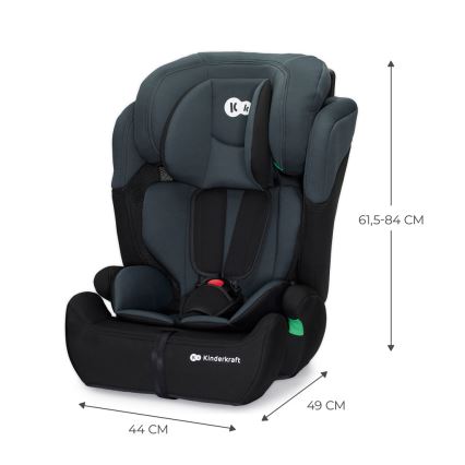 KINDERKRAFT - Silla para coche COMFORT UP i-Tamaño (76-150 cm) gris oscuro