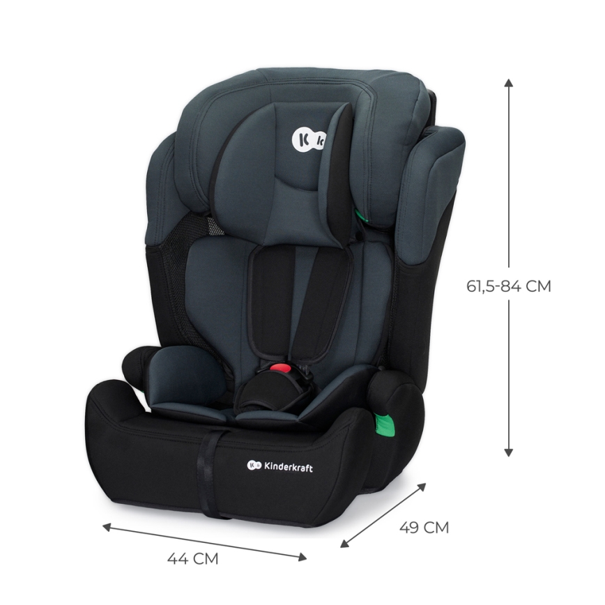 KINDERKRAFT - Silla para coche COMFORT UP i-Tamaño (76-150 cm) gris oscuro