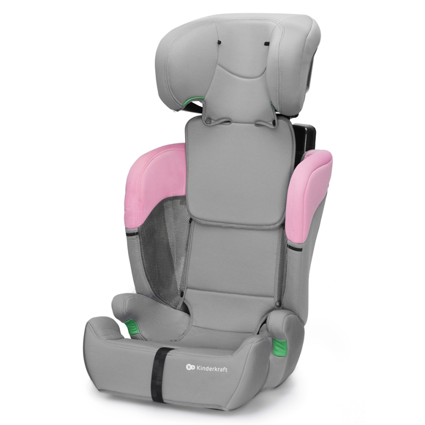 KINDERKRAFT - Silla para coche COMFORT UP i-Tamaño (76-150 cm) gris/rosa