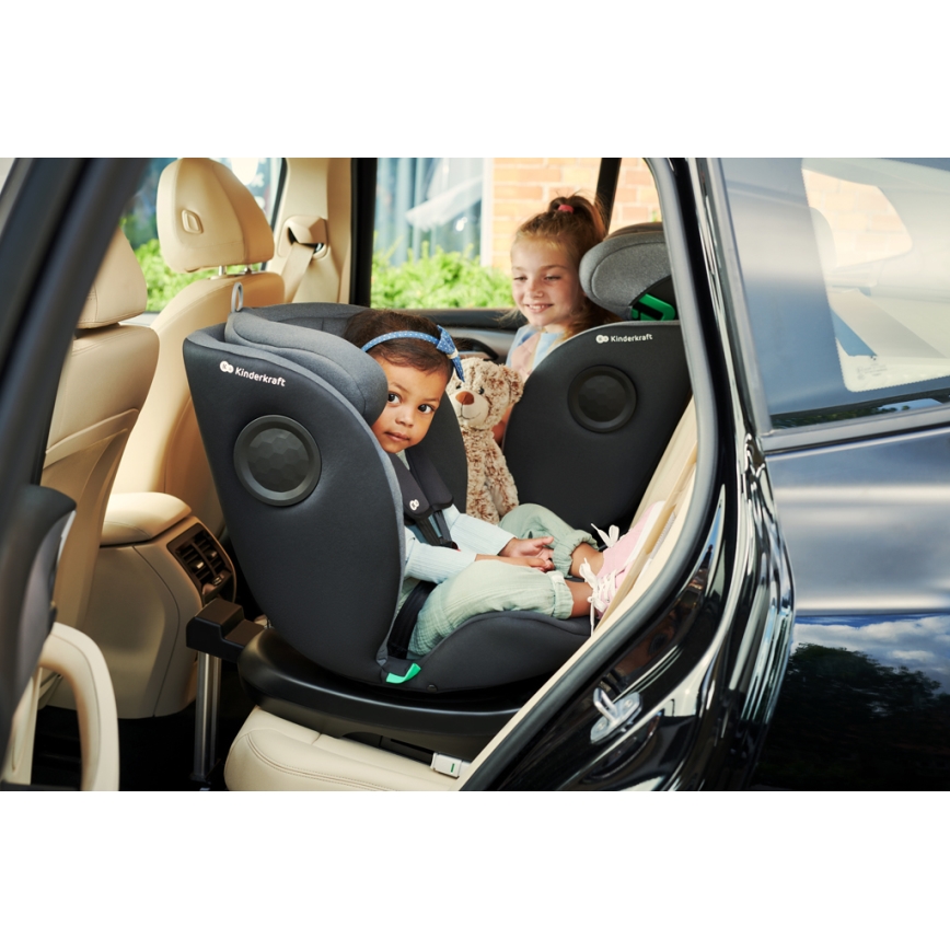 KINDERKRAFT - Silla para coche I-360 i-Tamaño (40-150 cm) negro