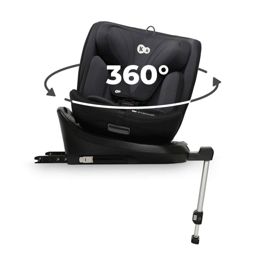 KINDERKRAFT - Silla para coche I-360 i-Tamaño (40-150 cm) negro