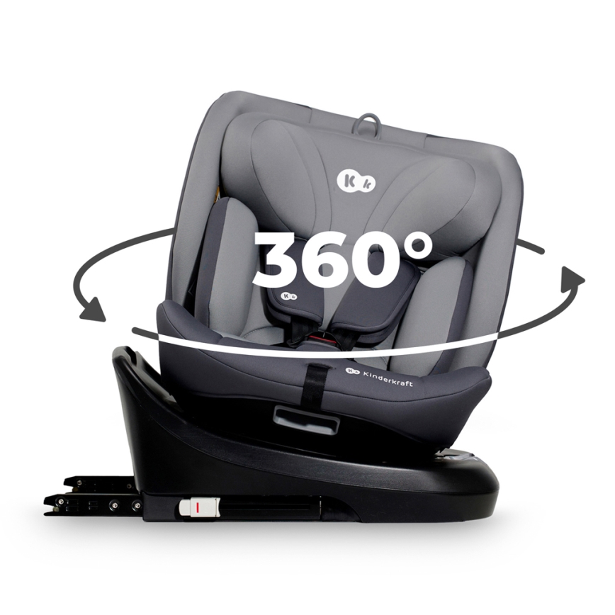 KINDERKRAFT - Silla para coche I-GROW i-Tamaño (40-150 cm) gris