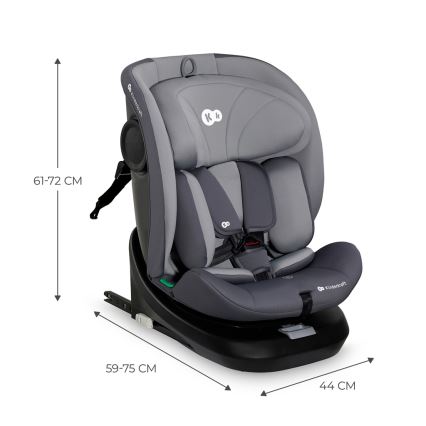 KINDERKRAFT - Silla para coche I-GROW i-Tamaño (40-150 cm) gris