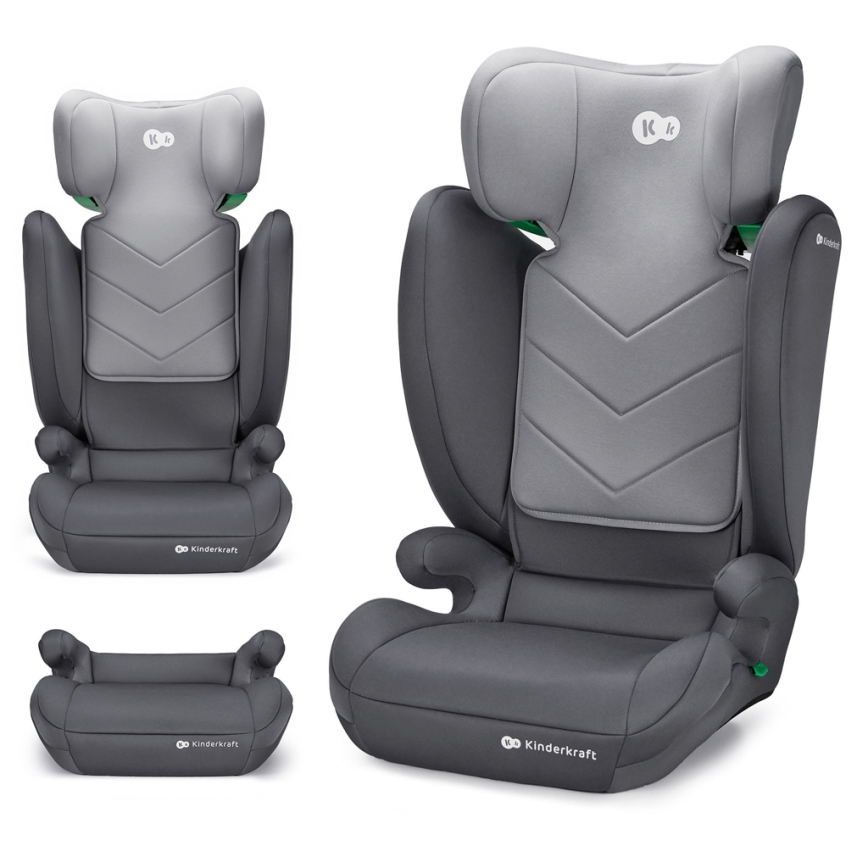 KINDERKRAFT - Silla para coche I-SPARK i-Tamaño (100-150 cm) gris