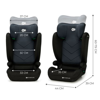 KINDERKRAFT - Silla para coche I-SPARK i-Tamaño (100-150 cm) negro