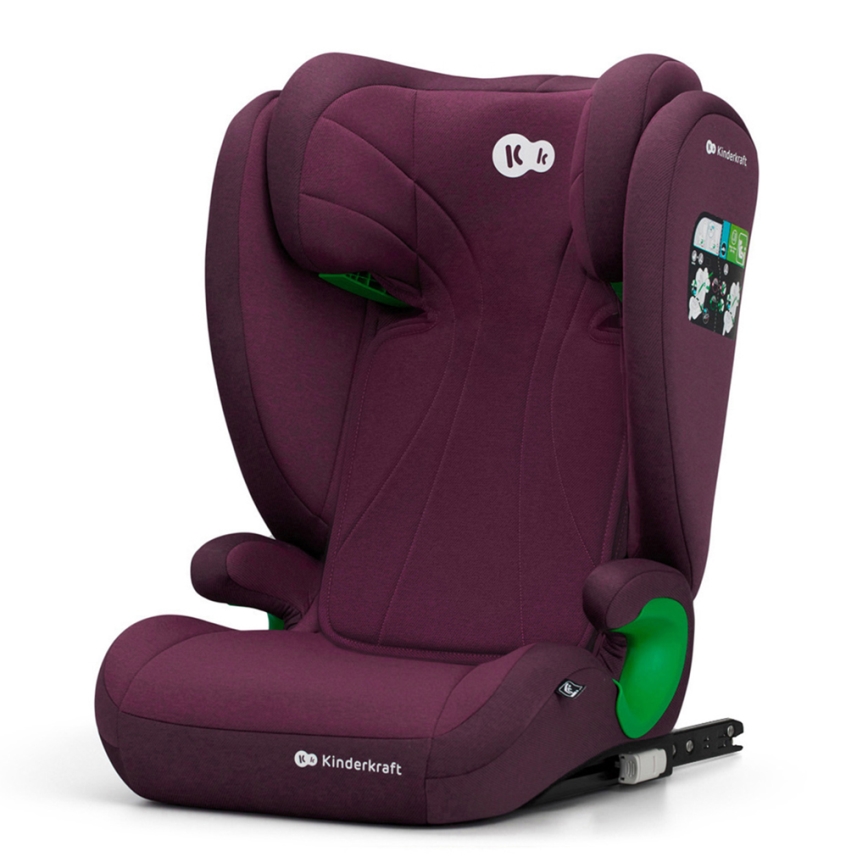 KINDERKRAFT - Silla para coche JUNIOR FIX 2 (100-150 cm) Cherry perla