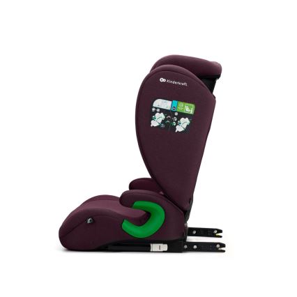 KINDERKRAFT - Silla para coche JUNIOR FIX 2 (100-150 cm) Cherry perla