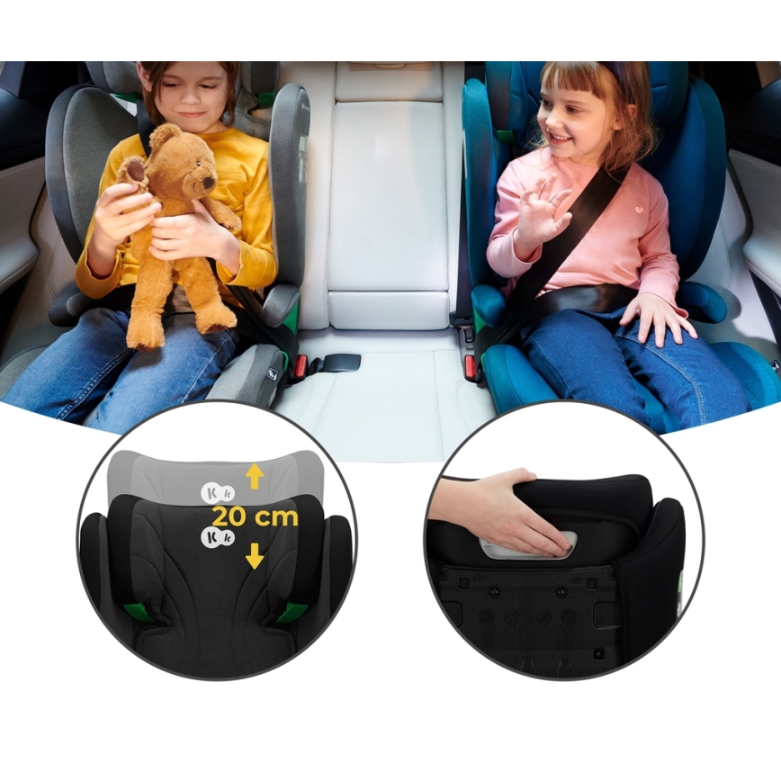 KINDERKRAFT - Silla para coche JUNIOR FIX 2 (100-150 cm) Graphite negro