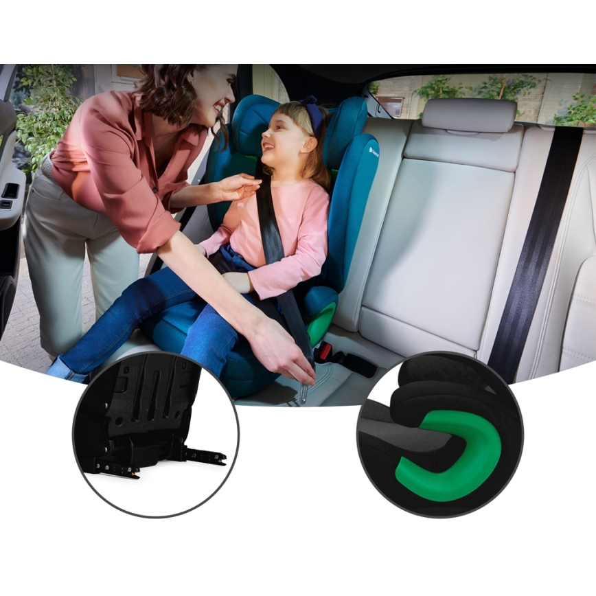 KINDERKRAFT - Silla para coche JUNIOR FIX 2 (100-150 cm) Graphite negro