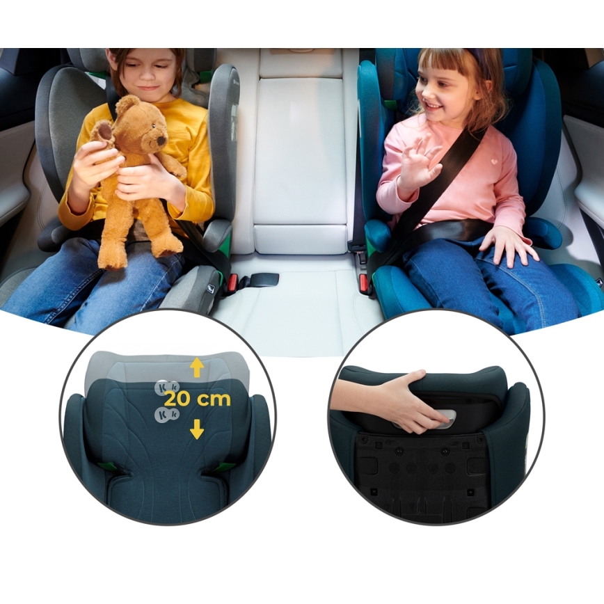 KINDERKRAFT - Silla para coche JUNIOR FIX 2 (100-150 cm) Harbor azul