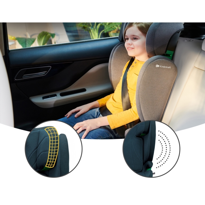 KINDERKRAFT - Silla para coche JUNIOR FIX 2 (100-150 cm) Harbor azul