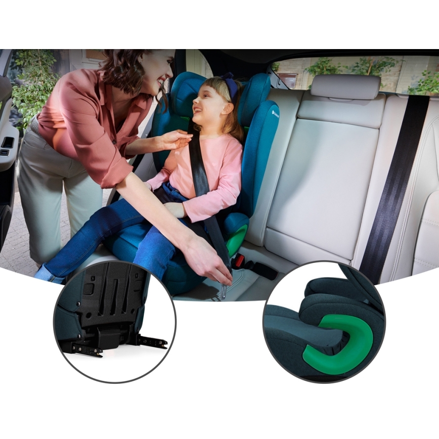 KINDERKRAFT - Silla para coche JUNIOR FIX 2 (100-150 cm) Harbor azul