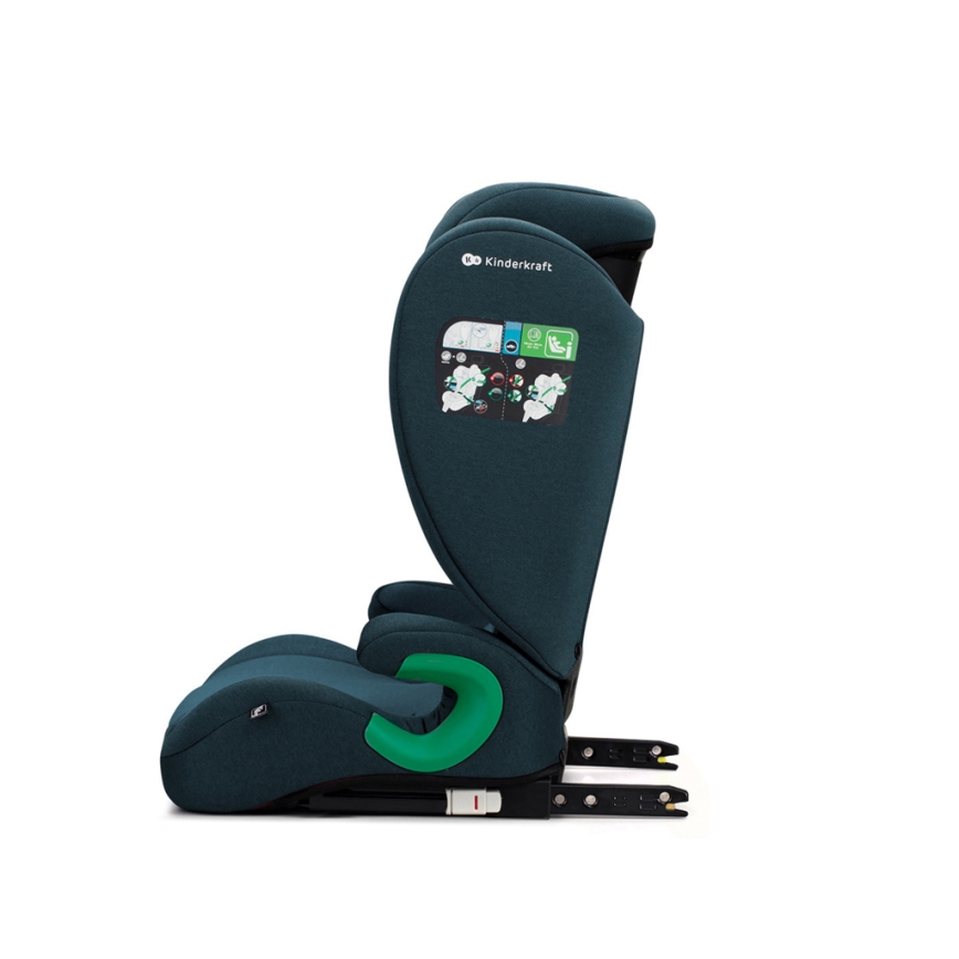 KINDERKRAFT - Silla para coche JUNIOR FIX 2 (100-150 cm) Harbor azul