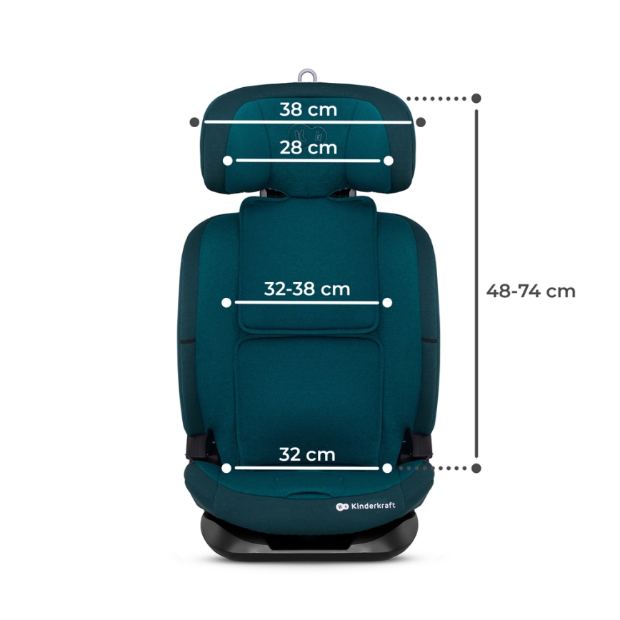 KINDERKRAFT - Silla para coche ONETO 3 i-Tamaño (76-150 cm) + Isofix Harbor azul