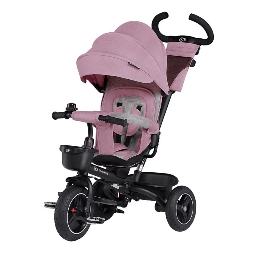 KINDERKRAFT - Triciclo infantil 5en1 SPINSTEP rosa