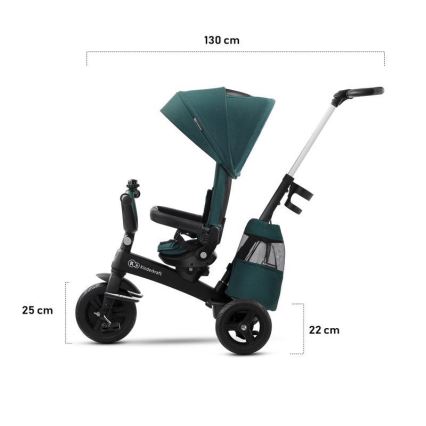 KINDERKRAFT - Triciclo infantil 5v1 EASYTWIST gris/negro