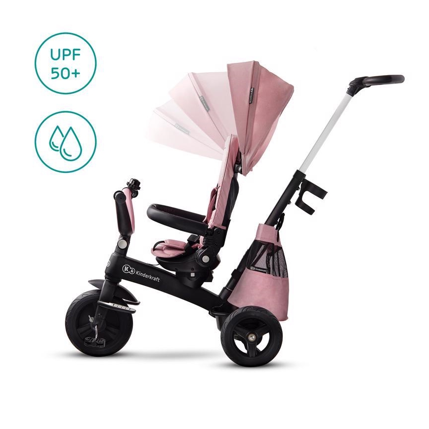 KINDERKRAFT - Triciclo infantil 5v1 EASYTWIST rosa/negro