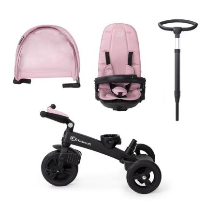 KINDERKRAFT - Triciclo infantil 5v1 EASYTWIST rosa/negro