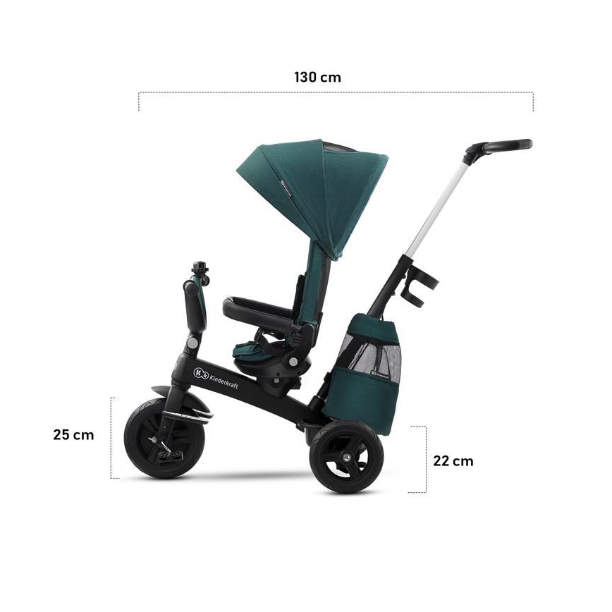 KINDERKRAFT - Triciclo infantil 5v1 EASYTWIST rosa/negro