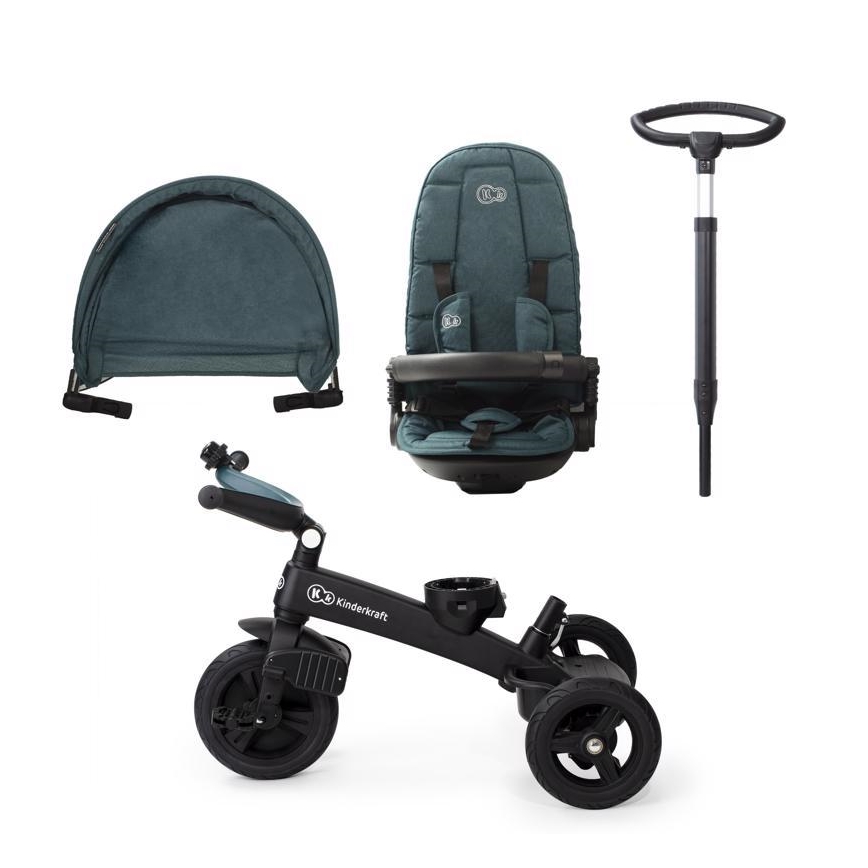KINDERKRAFT - Triciclo infantil 5v1 EASYTWIST verde/negro