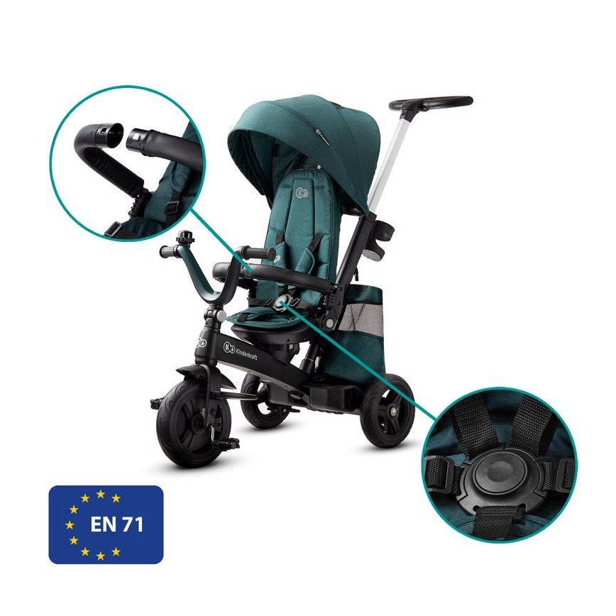 KINDERKRAFT - Triciclo infantil 5v1 EASYTWIST verde/negro