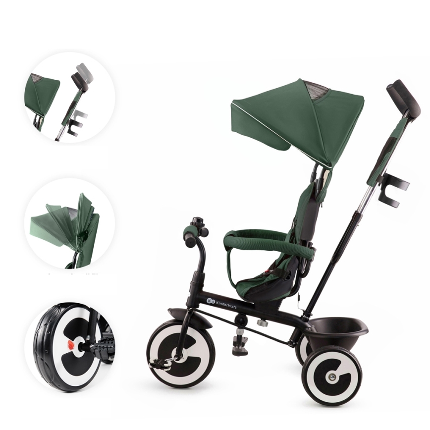 KINDERKRAFT - Triciclo infantil ASTON Mystic verde