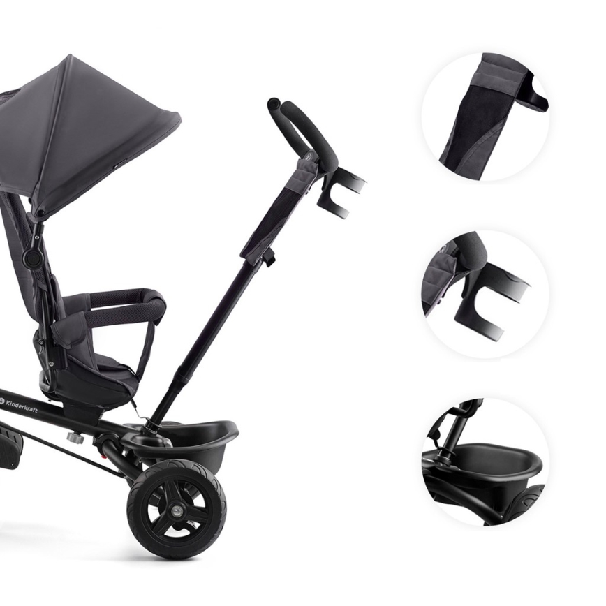 KINDERKRAFT - Triciclo infantil AVEO gris