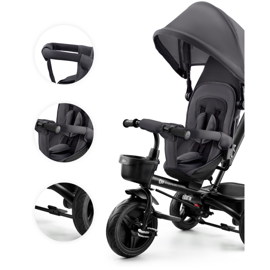 KINDERKRAFT - Triciclo infantil AVEO gris