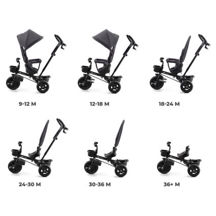 KINDERKRAFT - Triciclo infantil AVEO gris