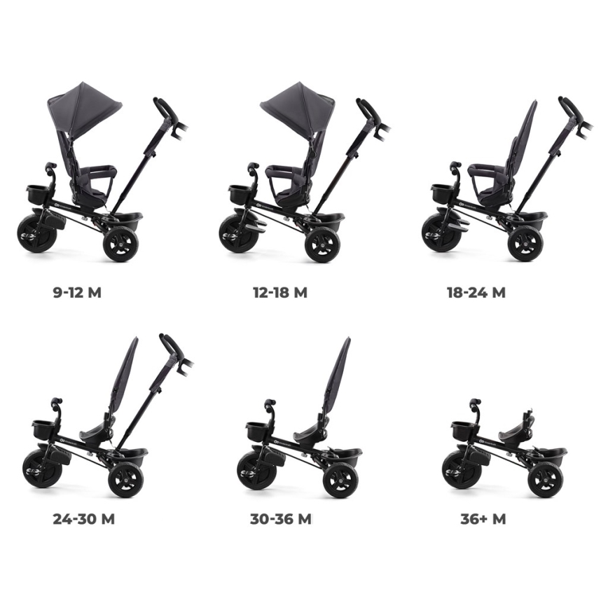 KINDERKRAFT - Triciclo infantil AVEO gris