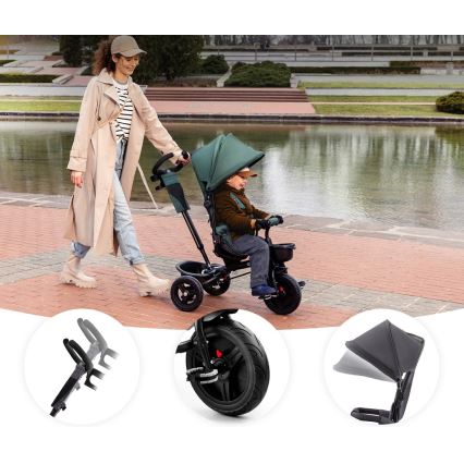 KINDERKRAFT - Triciclo infantil AVEO verde