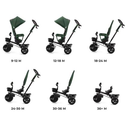 KINDERKRAFT - Triciclo infantil AVEO verde