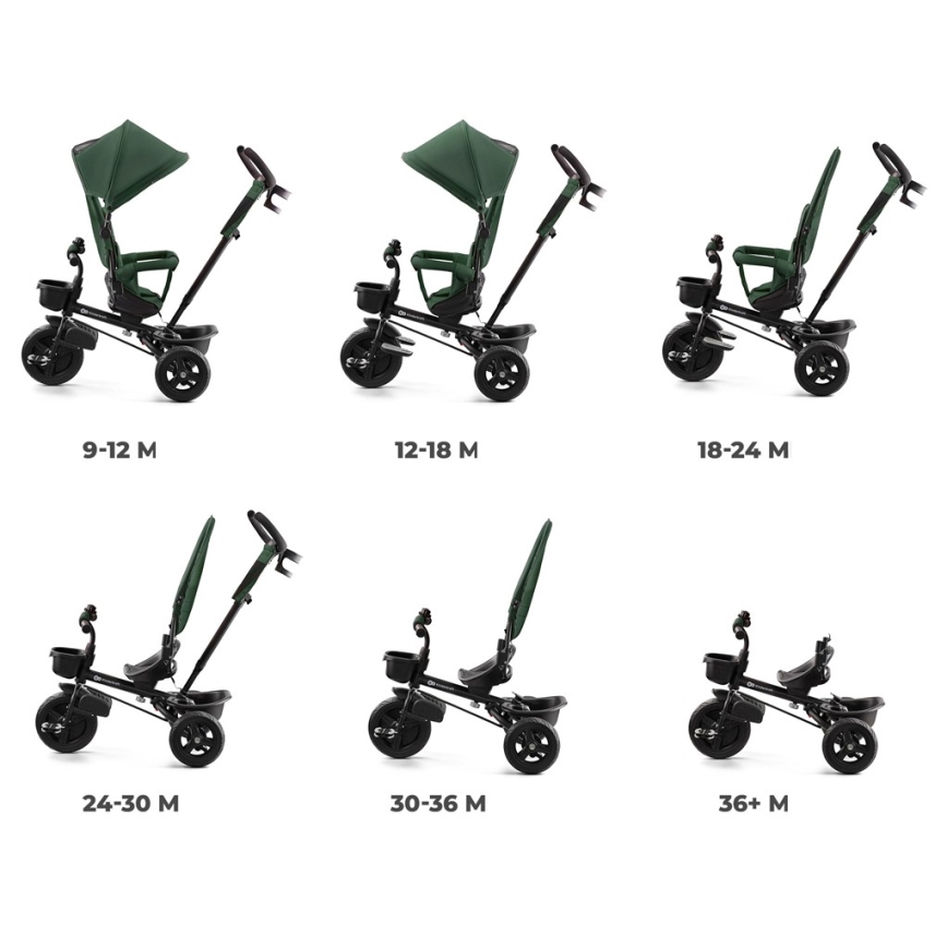KINDERKRAFT - Triciclo infantil AVEO verde