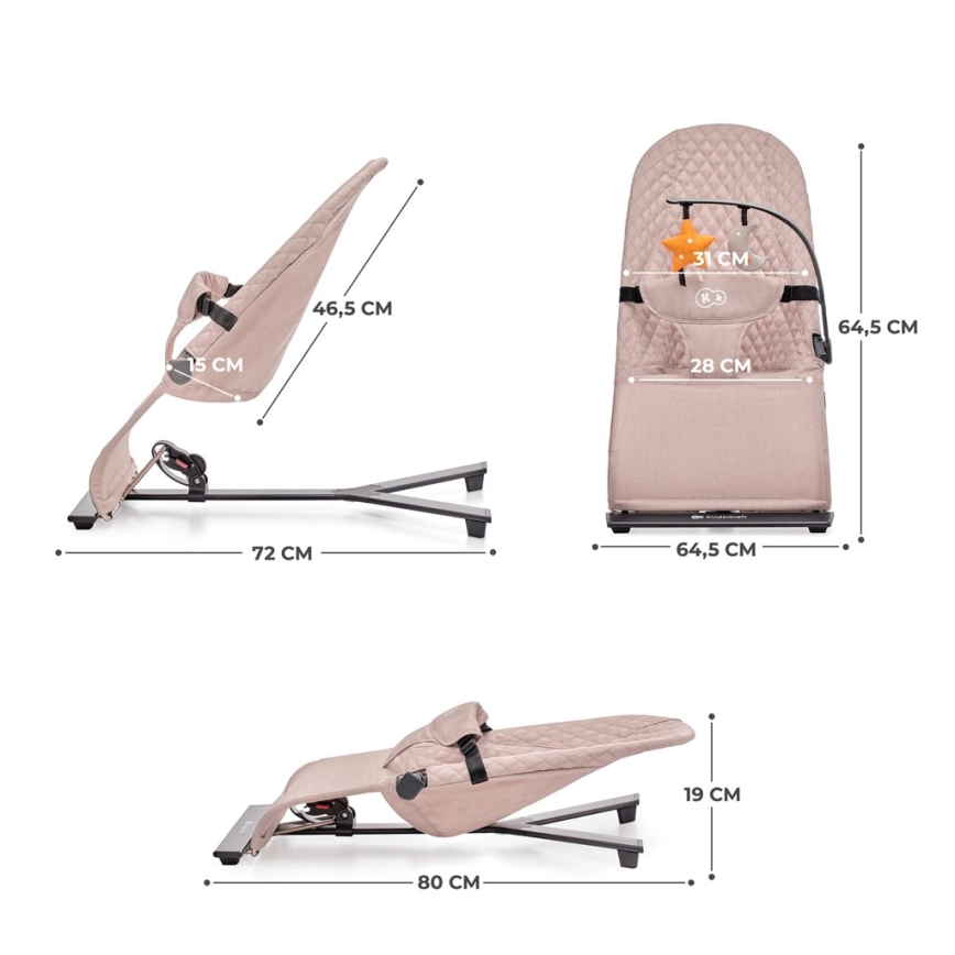 KINDERKRAFT - Tumbona infantil MIMI rosa