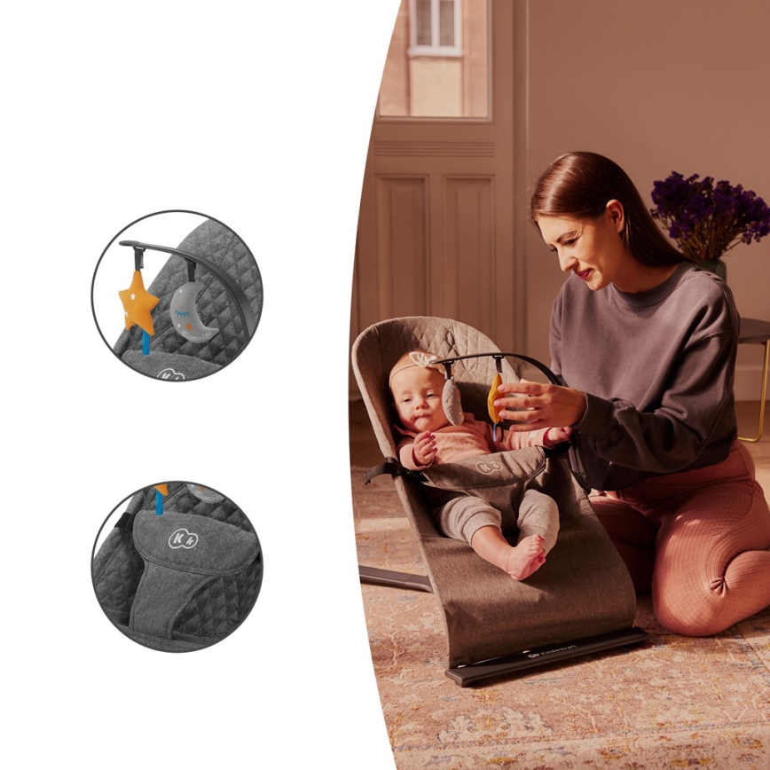 KINDERKRAFT - Tumbona para bebé MIMI gris