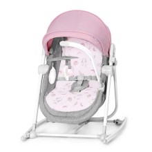 KINDERKRAFT - Tumbona para bebés 5en1 NOLA rosa/gris