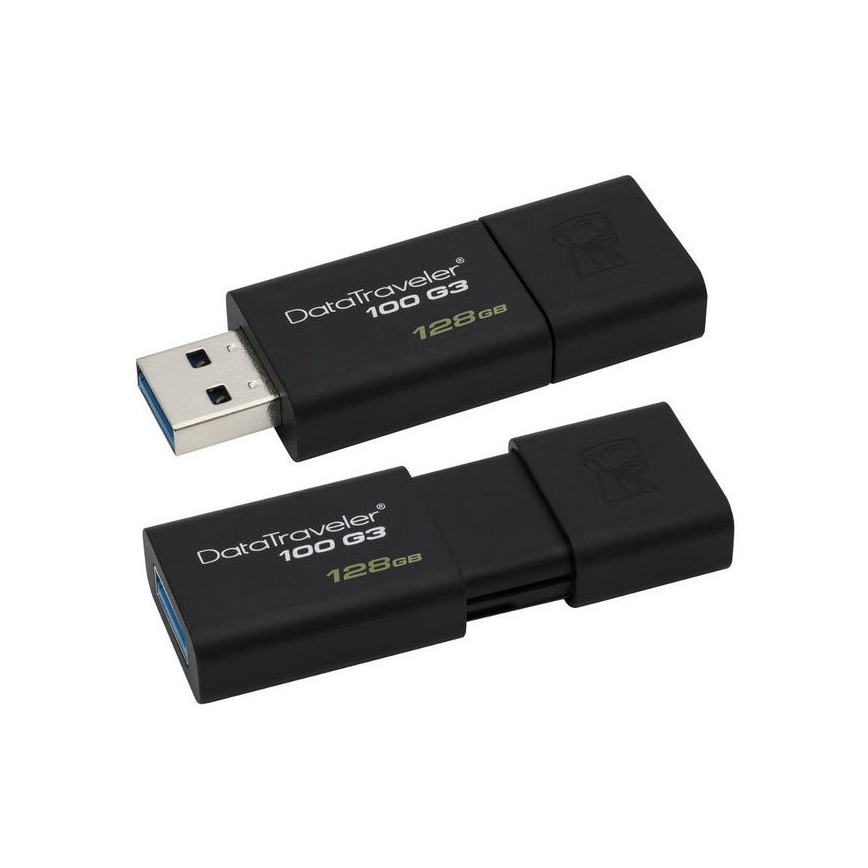 Kingston - Unidad Flash DATATRAVELER 100 G3 USB 3.0 128GB negro