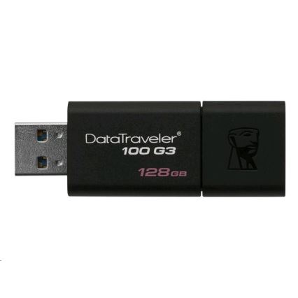 Kingston - Unidad Flash DATATRAVELER 100 G3 USB 3.0 128GB negro