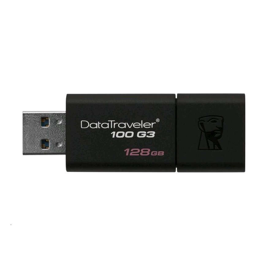 Kingston - Unidad Flash DATATRAVELER 100 G3 USB 3.0 128GB negro